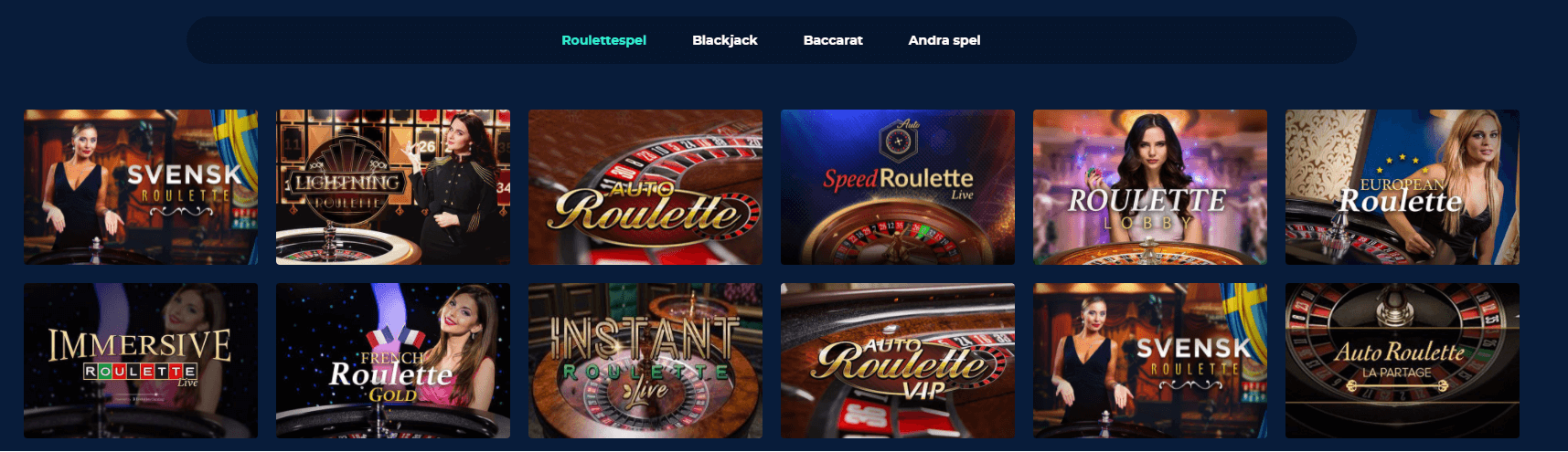 Live casino i Sverige